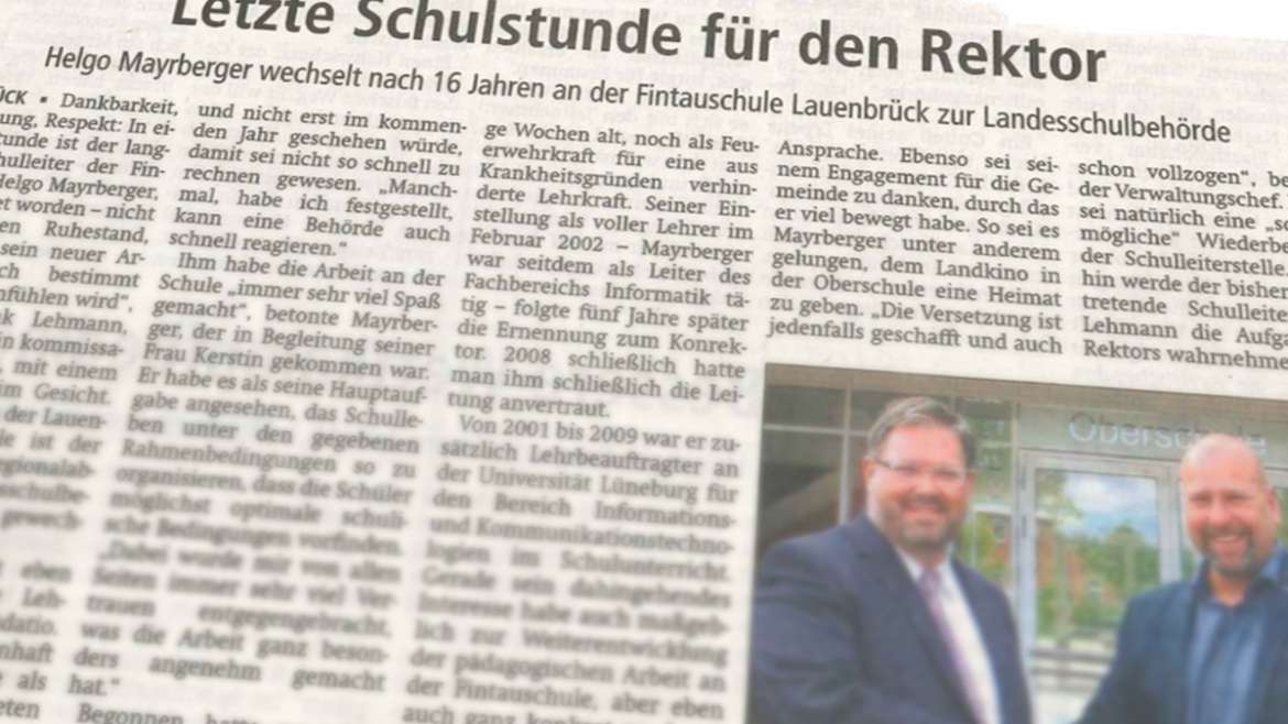 Schulleiterwechsel an der Fintauschule