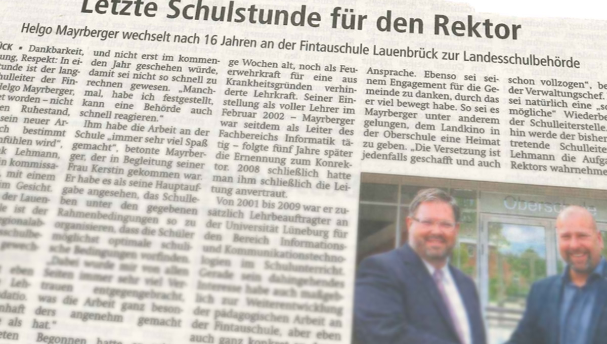 Schulleiterwechsel an der Fintauschule