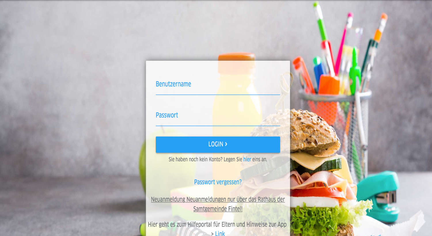 Achtung – Essensbestellung!