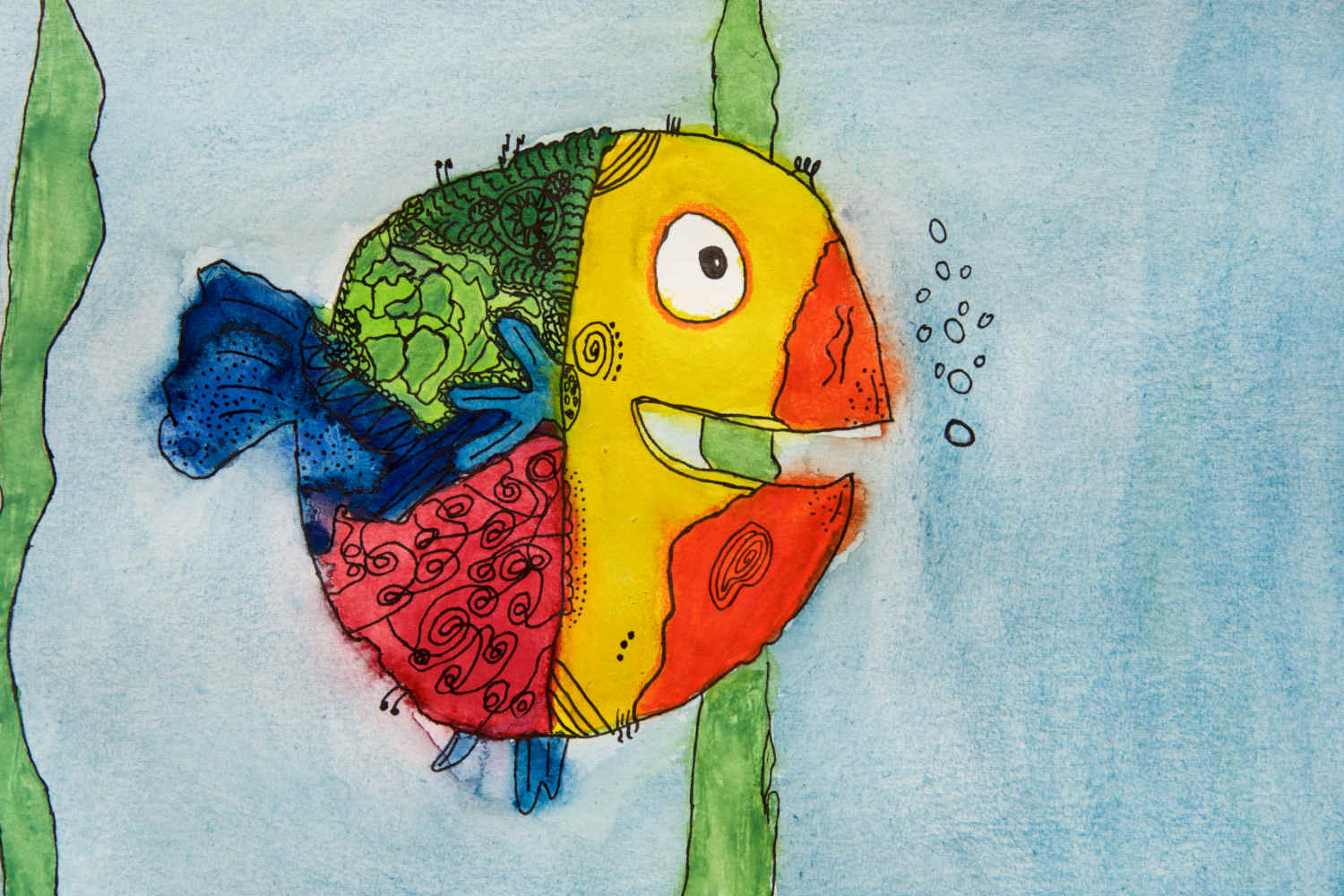 Kunstprojekt Fische 8b_08